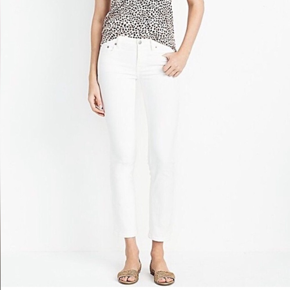 J Crew Toothpick Skinny Stretch White Jean